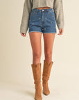 Pearl denim shorts