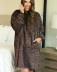 Leopard hoodie blanket
