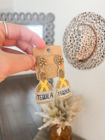 Tequila beaded earrings