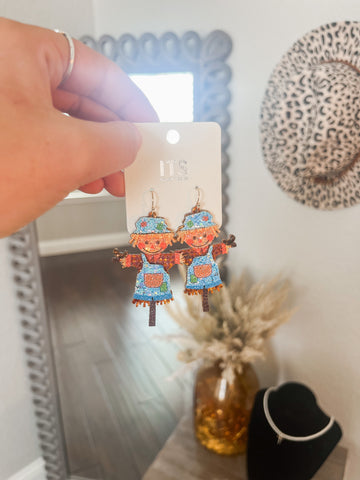 Silly scarecrow earrings