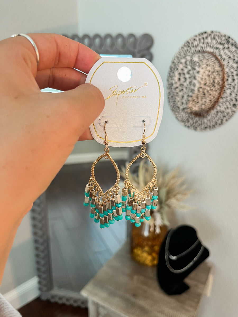 Boho beaded earrings