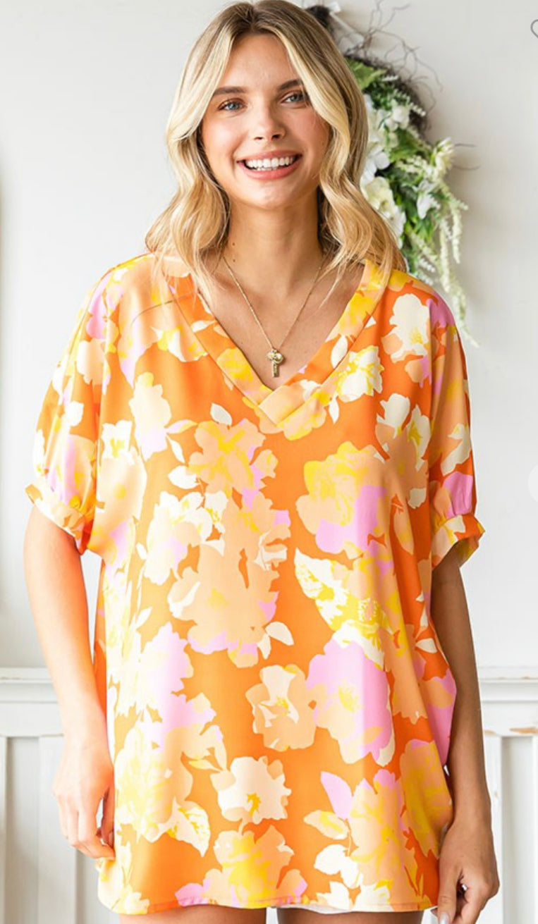 Laine allover floral top